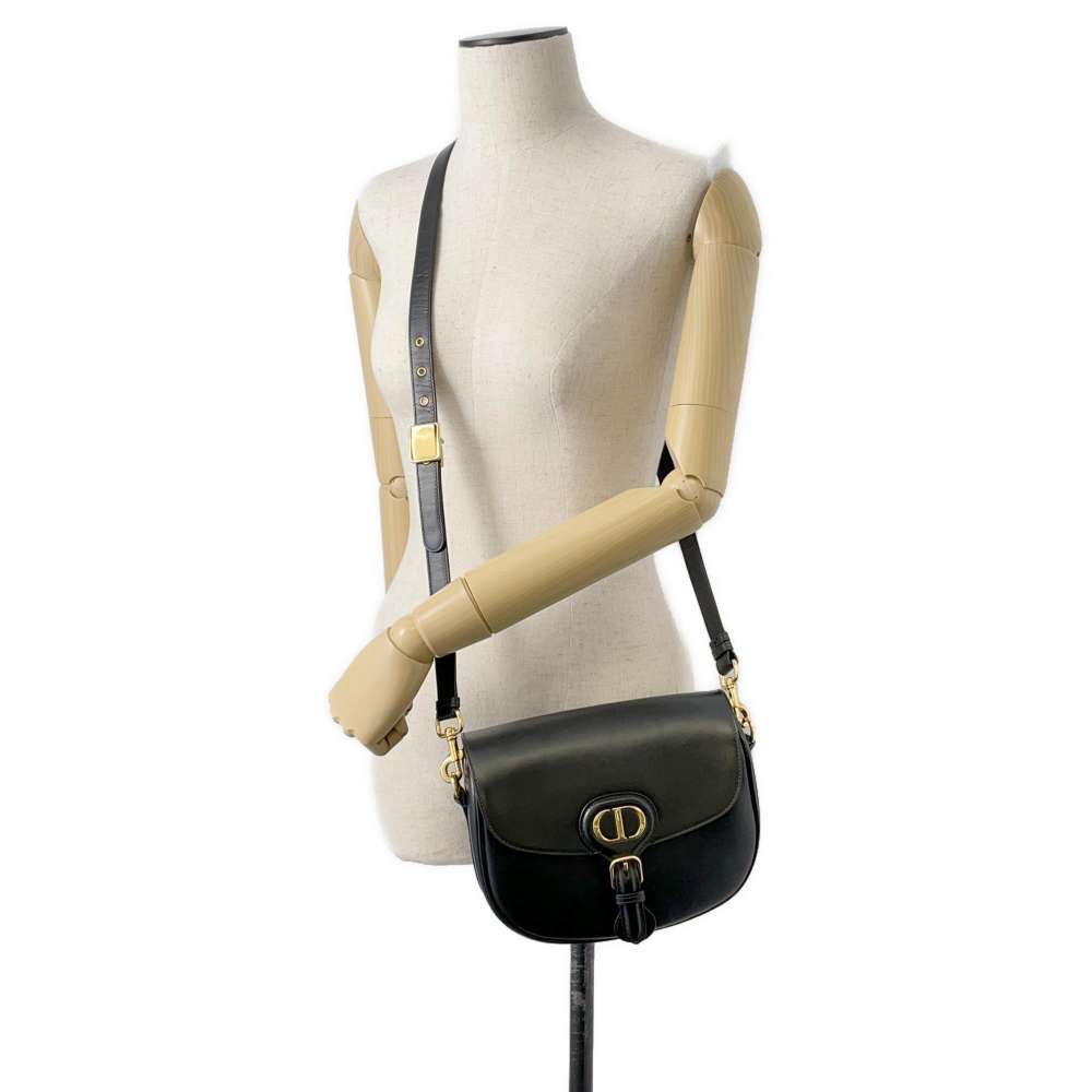 Dior Bobby Shoulder Bag Black M9319UMOL Leather Size Medium