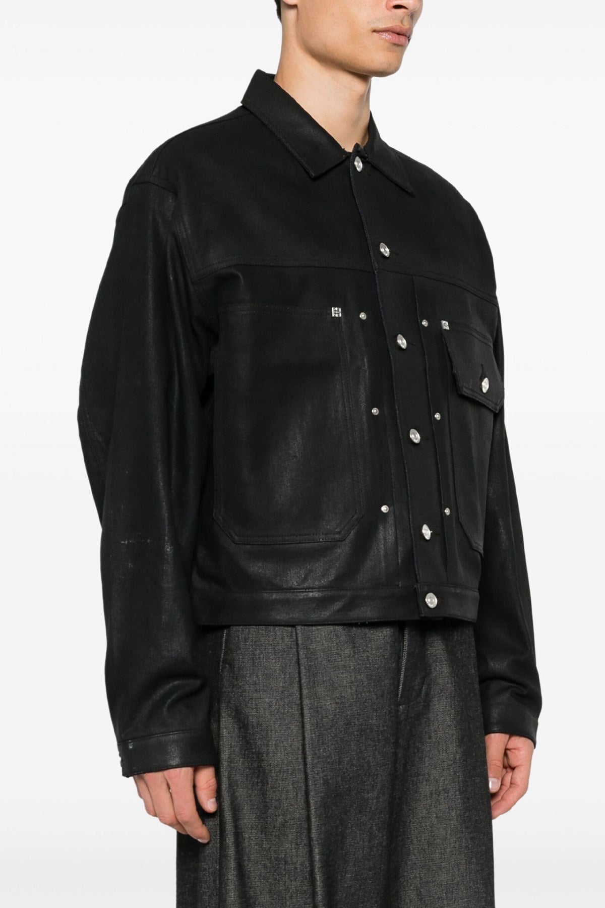 Givenchy Men Coated Denim Jacket