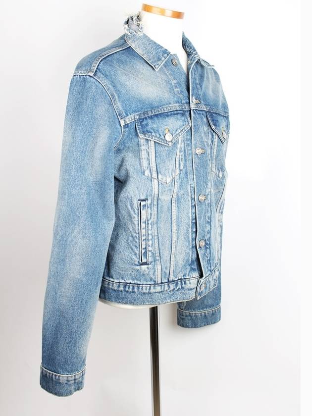 Luxury Balenciaga  Wave logo denim jacket 46