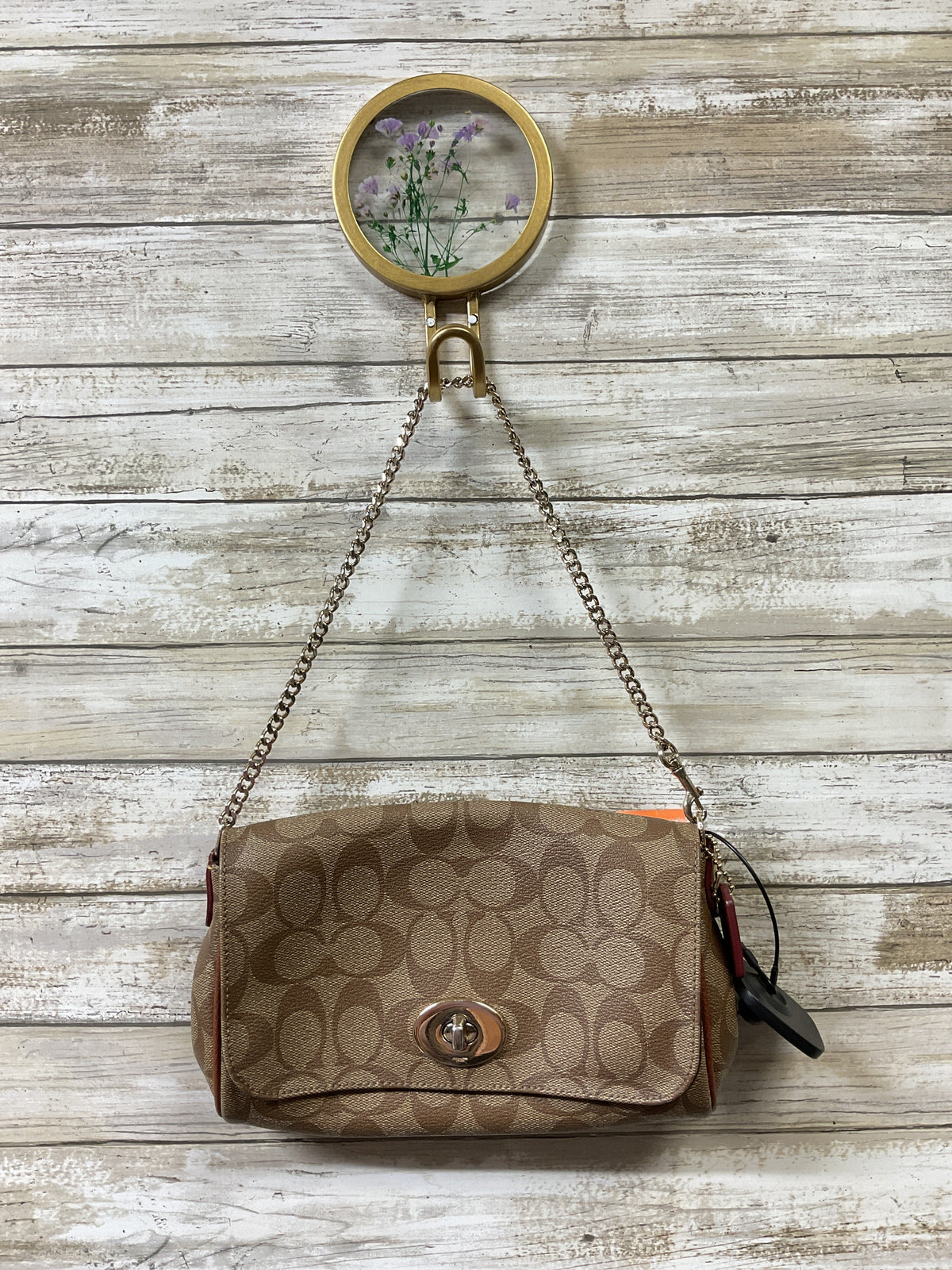Handbag Designer By Coach In Brown, Size:Small