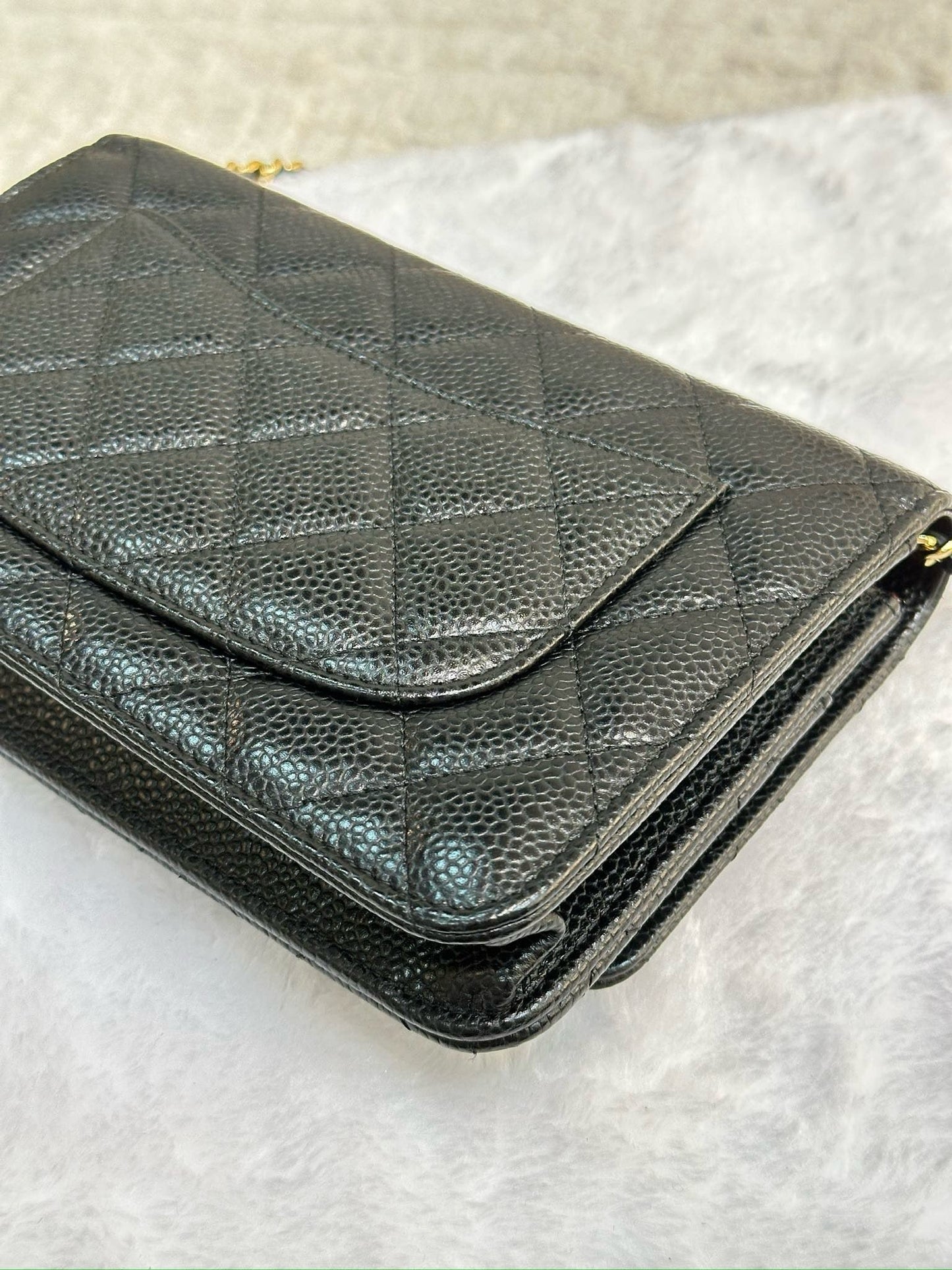 Chanel Classic Wallet on Chain Caviar Black GHW 24 Holo