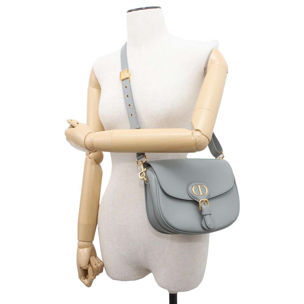 Dior Bobby Shoulder Bag Gray M9319UMOL Leather Size Medium