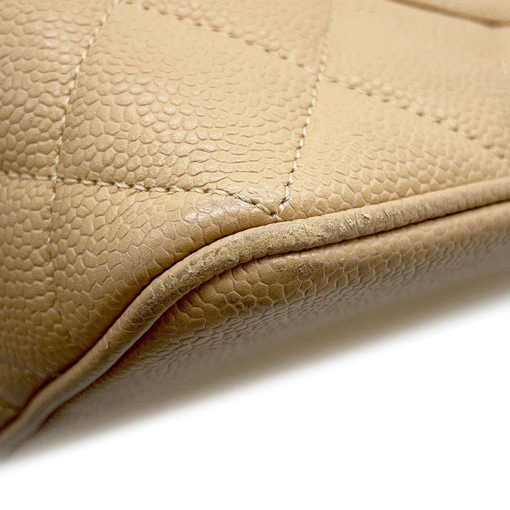 CHANEL Medallion Tote Beige A01804 Caviar Leather