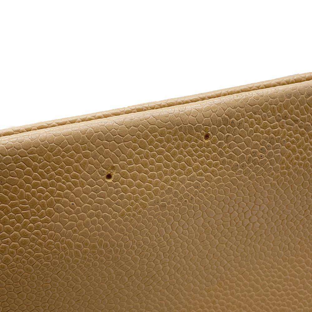 CHANEL Medallion Tote Beige A01804 Caviar Leather