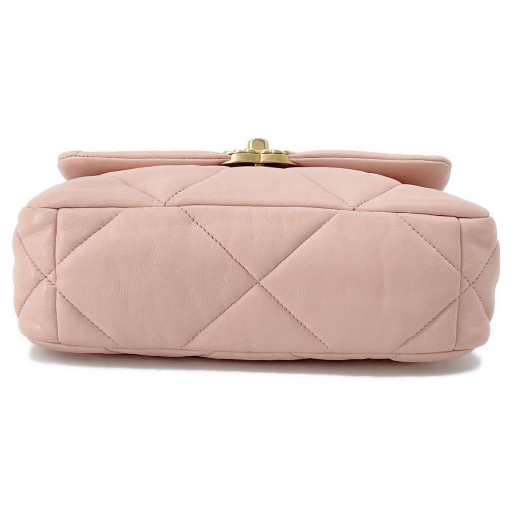 CHANEL CHANEL19 CC Logo ChainShoulder Pink AS1160 Lambskin
