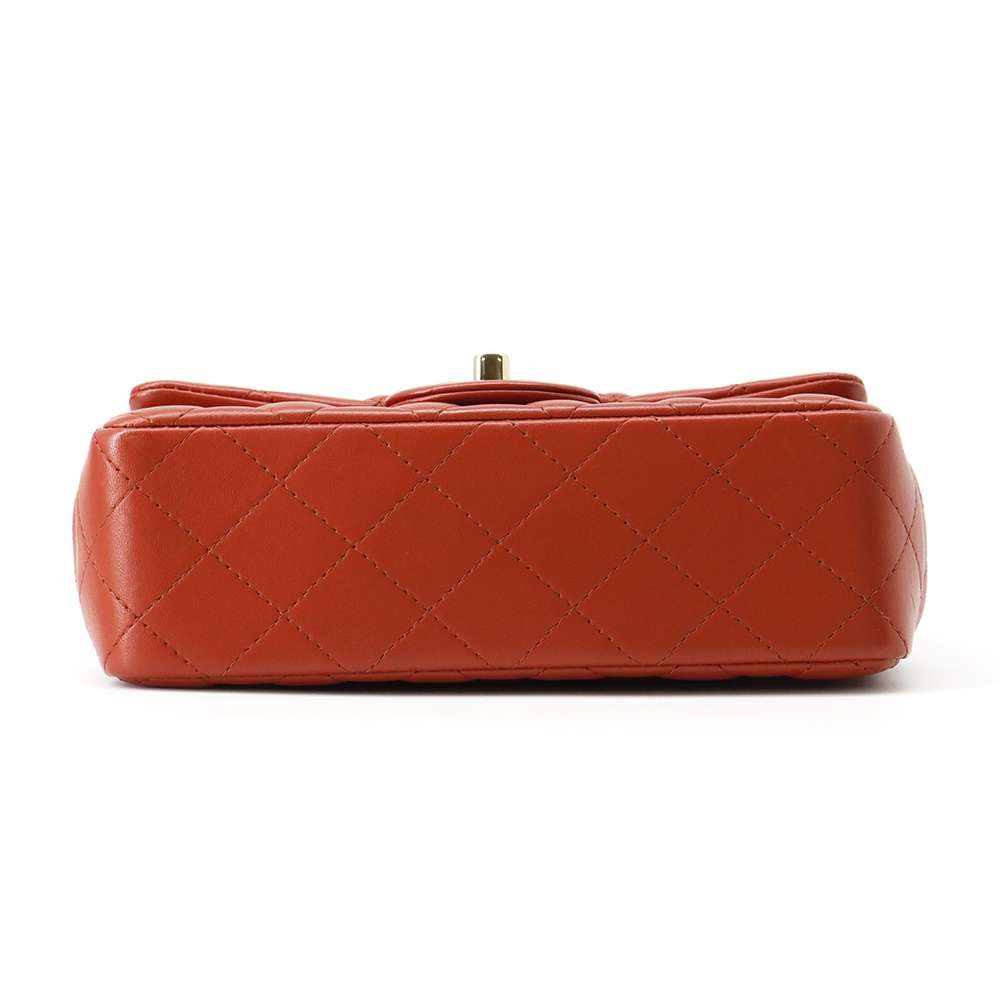 CHANEL Mini Materasse Chain Shoulder Red A69900 Lambskin