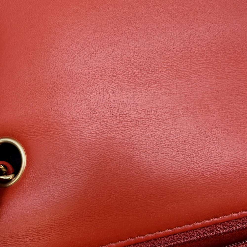 CHANEL Mini Materasse Chain Shoulder Red A69900 Lambskin