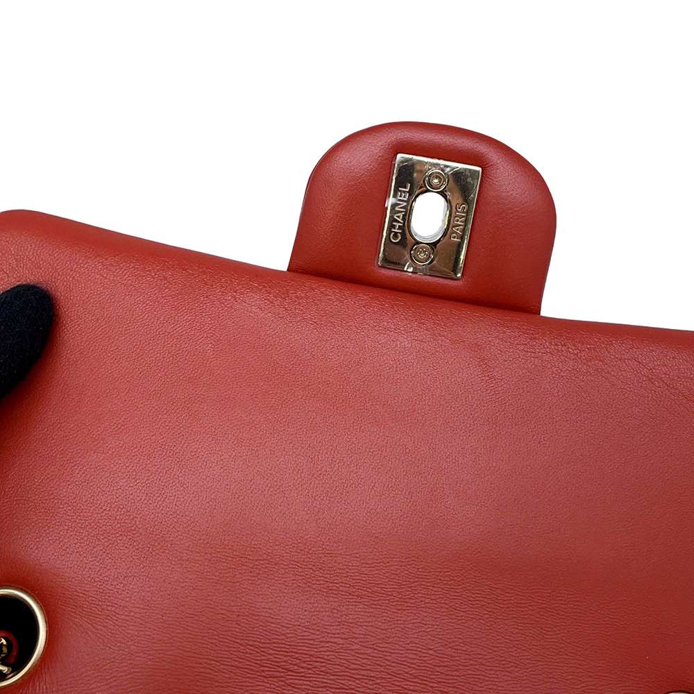 CHANEL Mini Materasse Chain Shoulder Red A69900 Lambskin