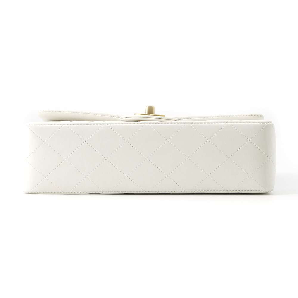 CHANEL Matelasse ChainShoulder White A01113 Lambskin