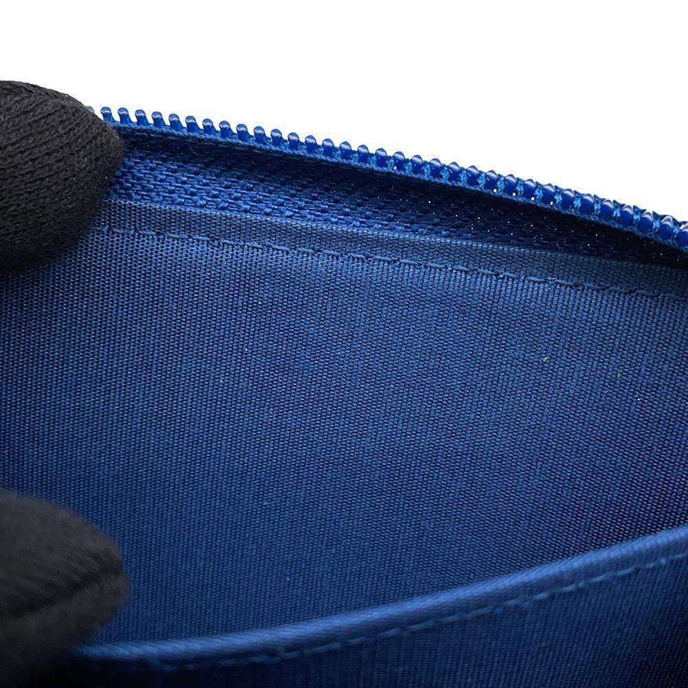CHANEL Boy Chanel Compact Wallet Blue A80602 Lambskin