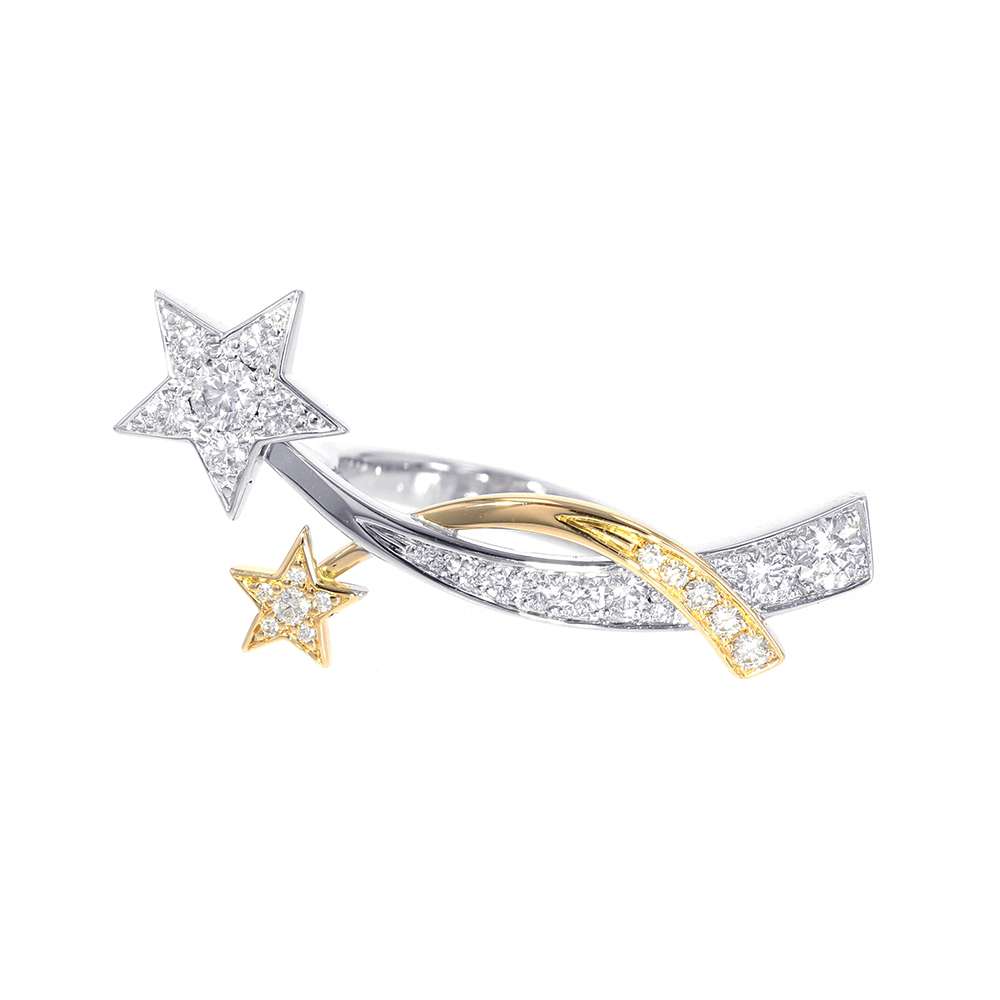 CHANEL Comet Ring Size 52/#12 J10866 K18YG K18WG