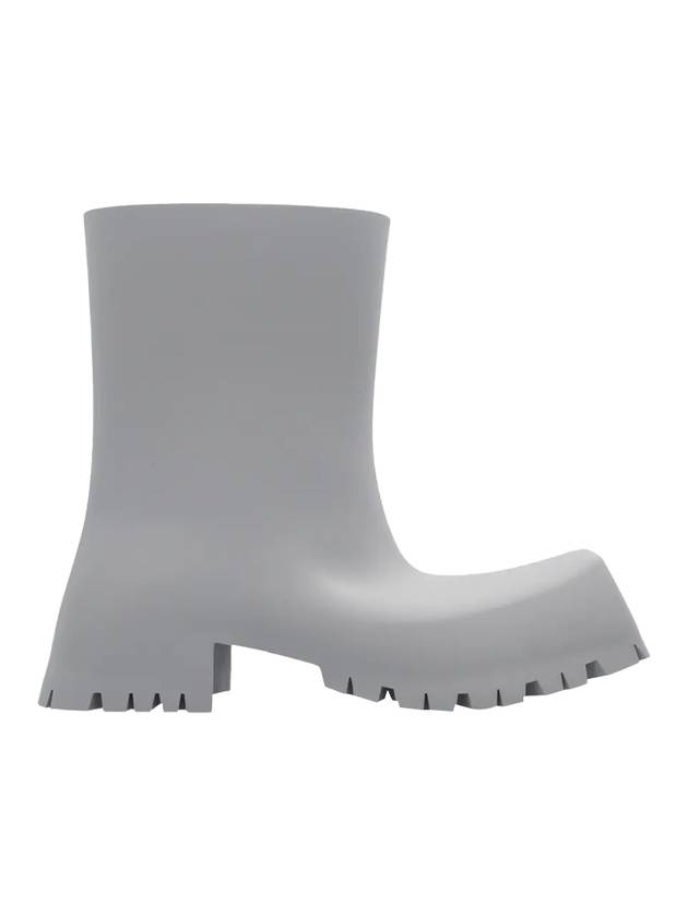 Luxury Balenciaga  Square Toe Rubber Rain Boots Grey