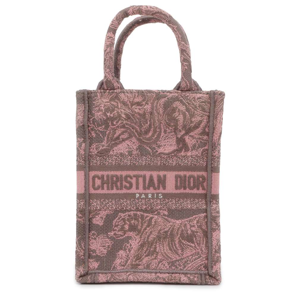 Dior Phone Bag Book Tote Reverse Toile de Jouy Pink/Gray S5555CRGO_M89E Canvas Size Mini