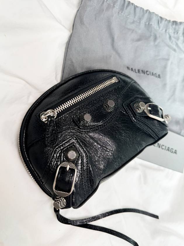 Luxury Balenciaga  Le Cagole Small Cosmetic Pouch Bag Black