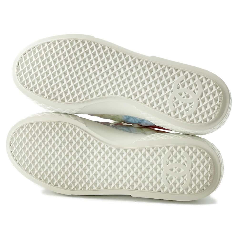 CHANEL CC Logo Matelasse Sneakers Multicolor G38278 Canvas Size 38C