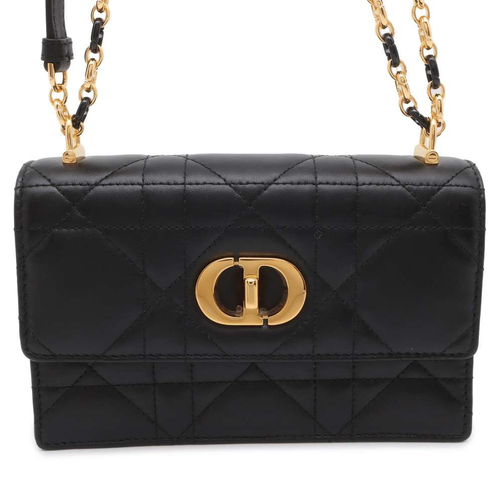 Dior Miss Caro Macrocannage Mini Bag Black S5169UDAX_M900 Lambskin Size Mini