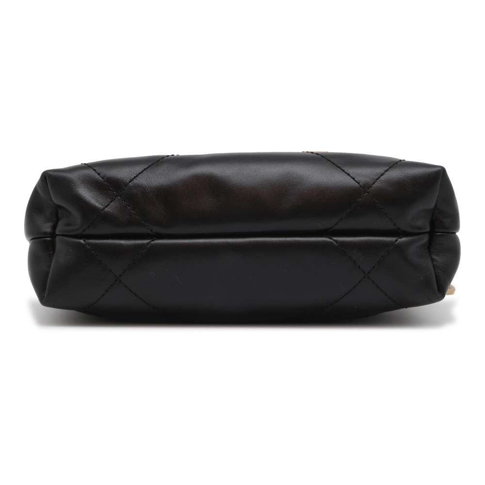 CHANEL CHANEL 22 Pearl 2wayHandbag Black AS3980 Shiny Calf Leather Size Mini