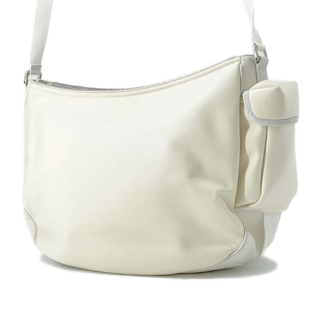Dior Sacai collaboration saddle soft bag White 1ADHO029USG Nylon Leather