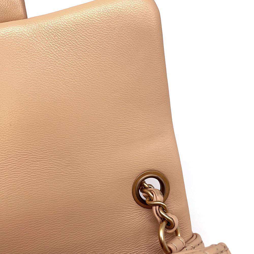 CHANEL Mini Matelasse Coco Ball ChainShoulder Beige AS1786 Lambskin Size Mini