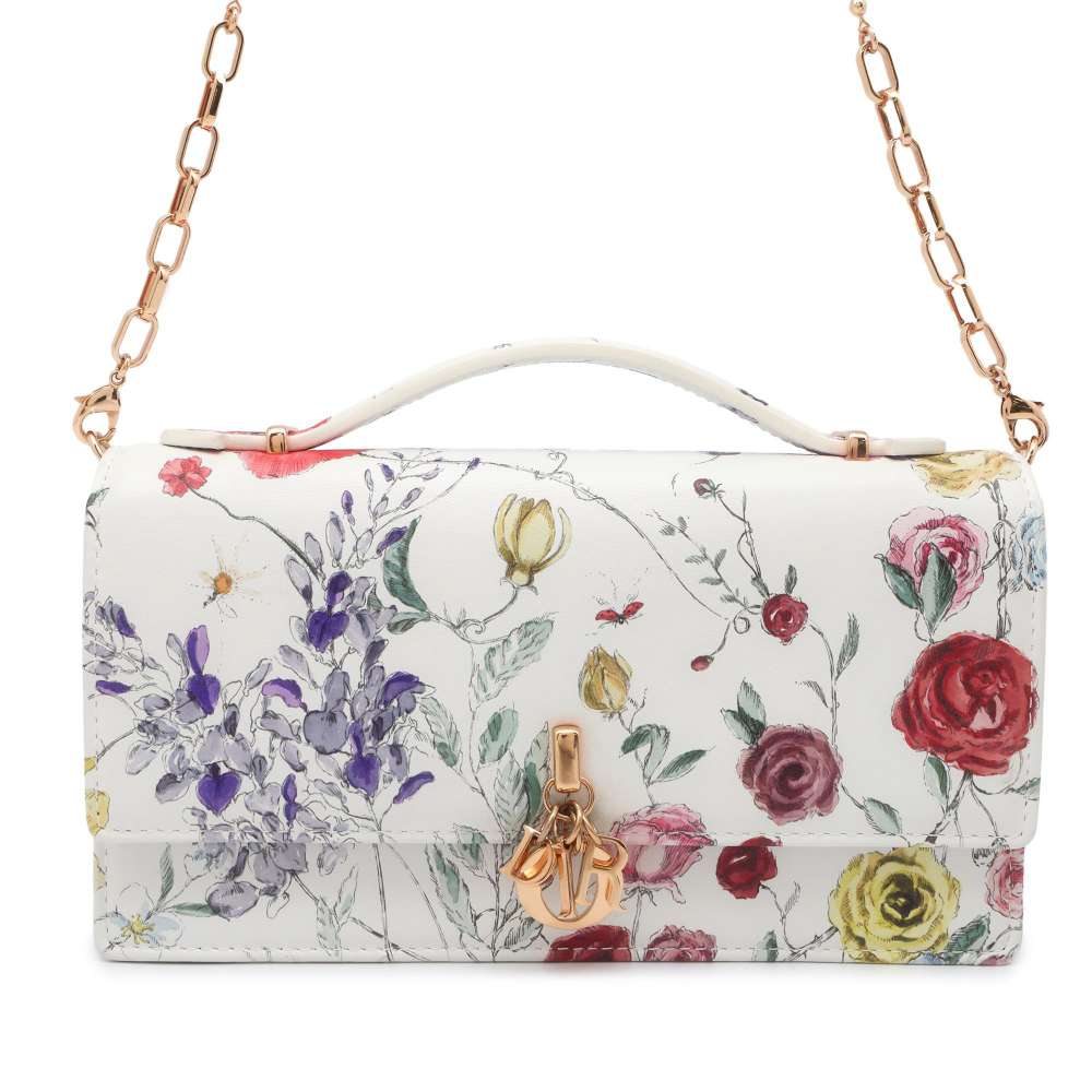 Dior Miss Dior Mini Bag Florilejo 2wayHandbag White/Multicolor Leather Size Mini