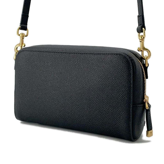 Dior Karo Double Pouch Shoulder Bag Black S7431UBAE Leather