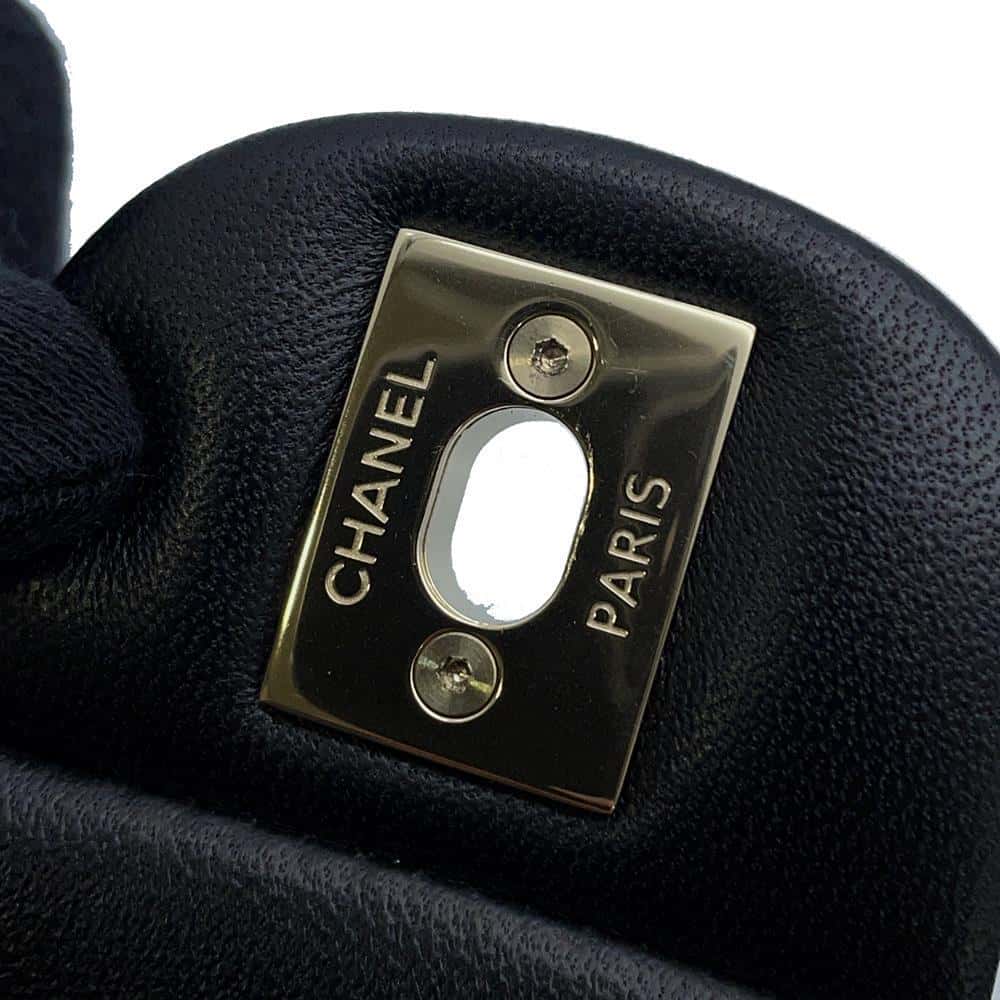 CHANEL Mini Matelasse Chain Shoulder Bag Black A69900 Lambskin Size Mini