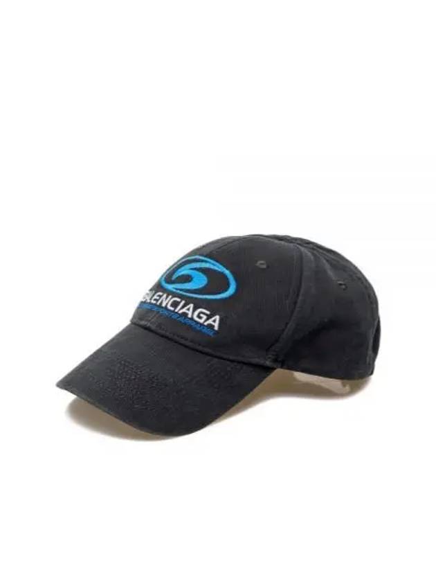 Luxury Balenciaga  Embroided Logo Ball Cap Black