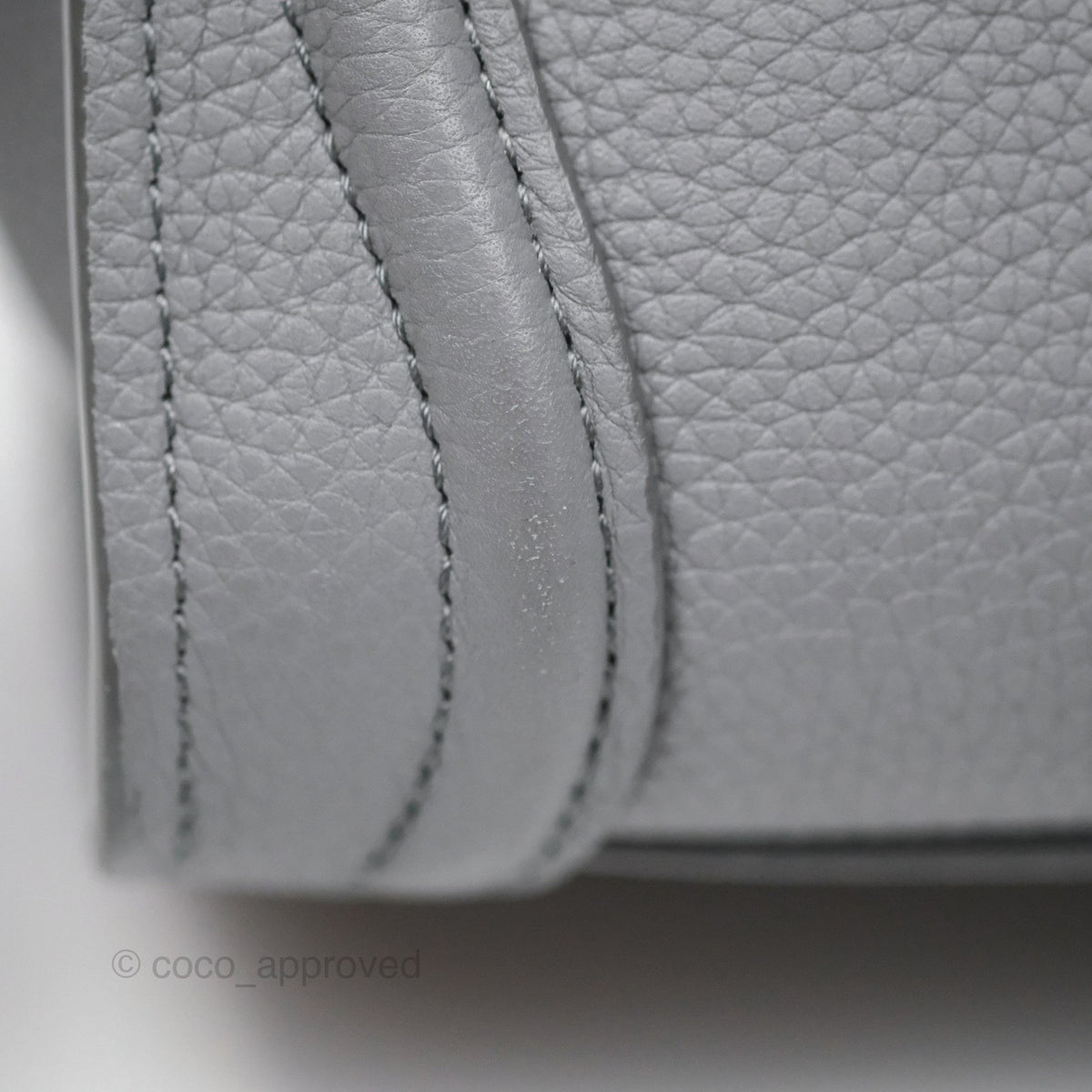 Celine Nano Luggage Bag Grey Drummed Calfskin