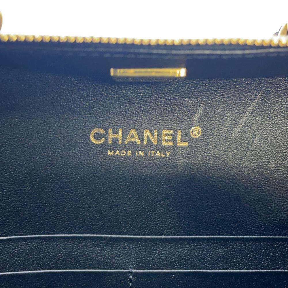 CHANEL Vanity Top Handle ChainShoulder Bag Black AS3319 Lambskin