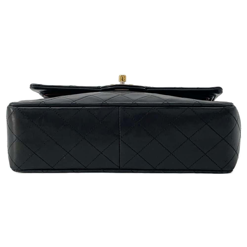 CHANEL Matelasse ChainShoulder Bag Black Lambskin