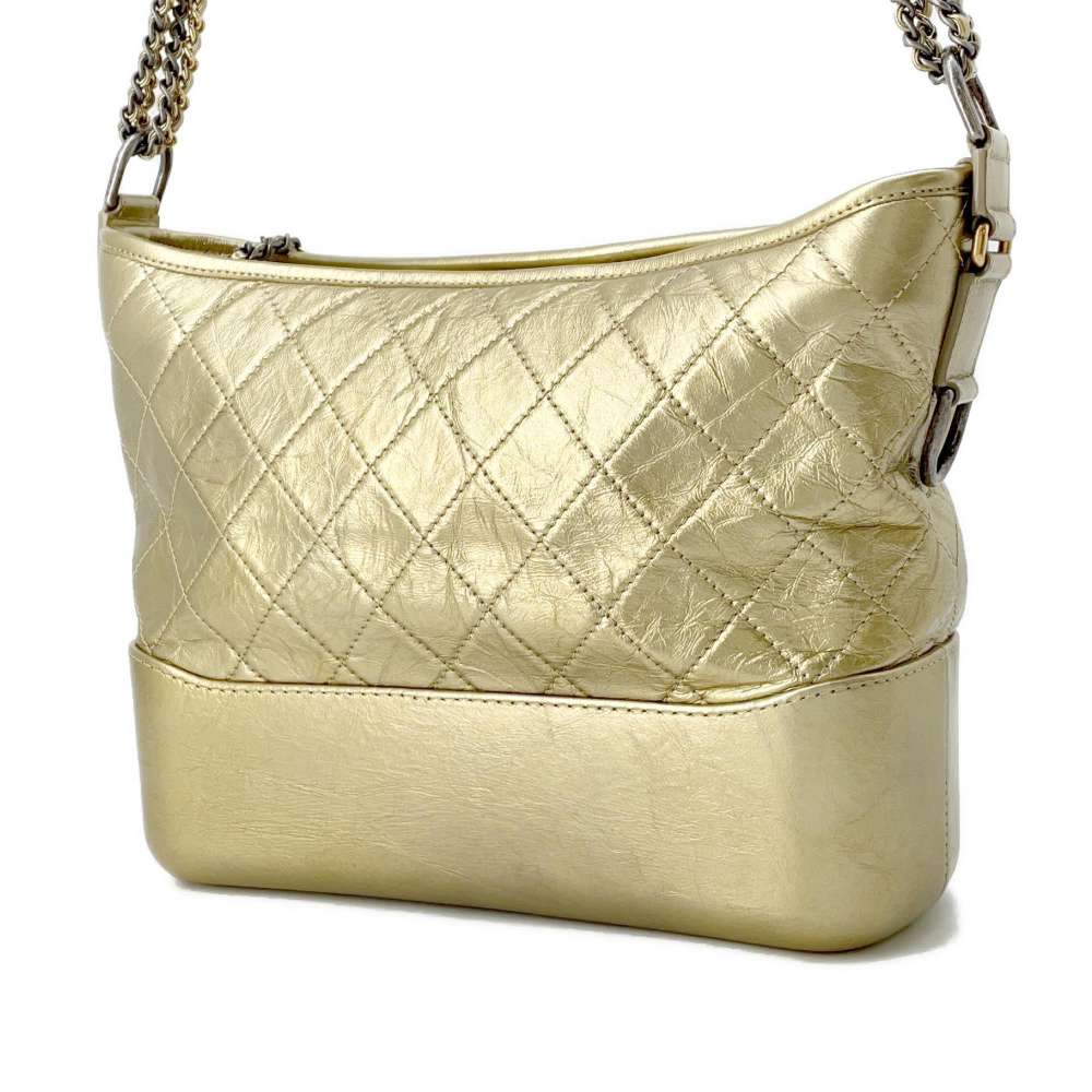 CHANEL Gabriel Hobo Bag Gold A93824 Lambskin