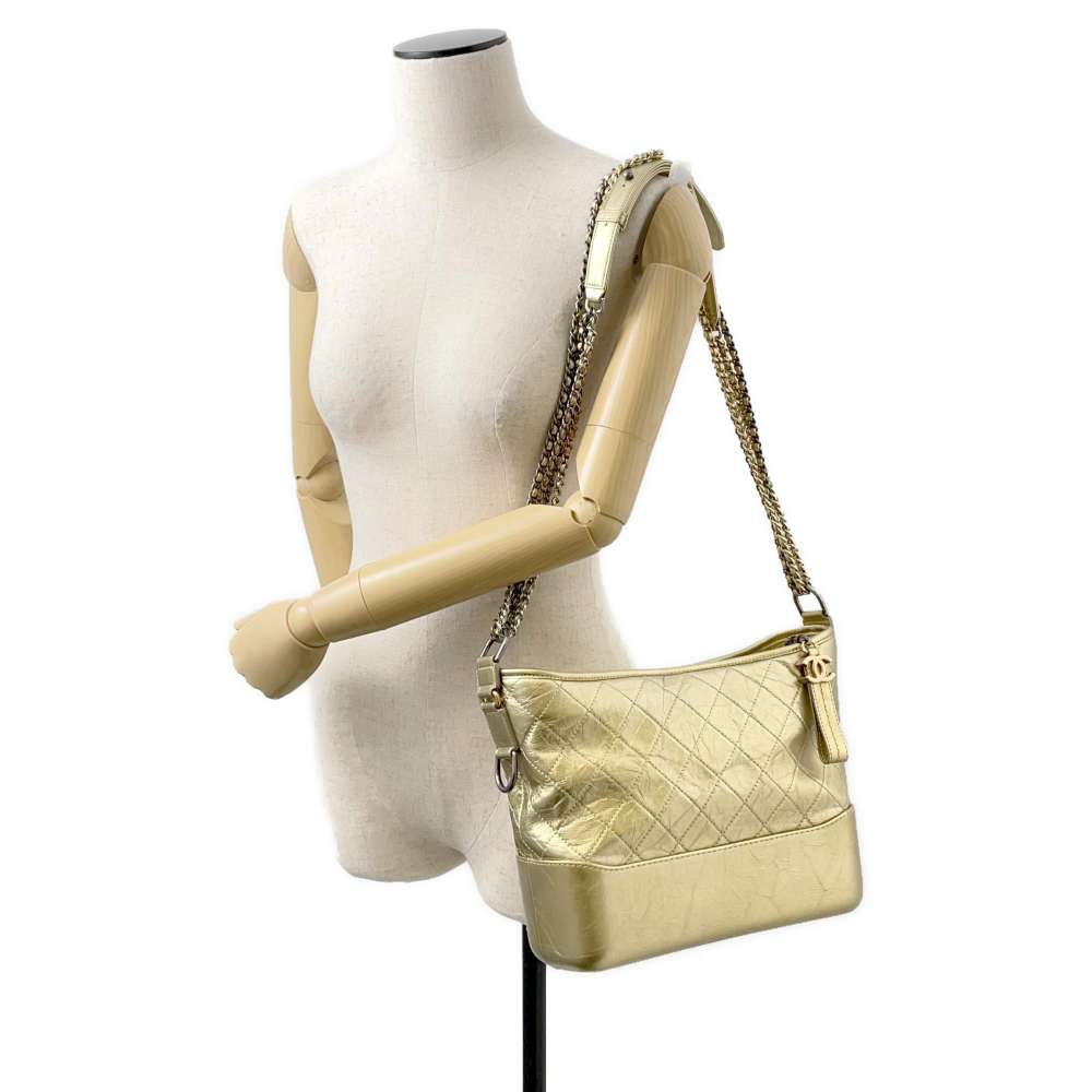 CHANEL Gabriel Hobo Bag Gold A93824 Lambskin