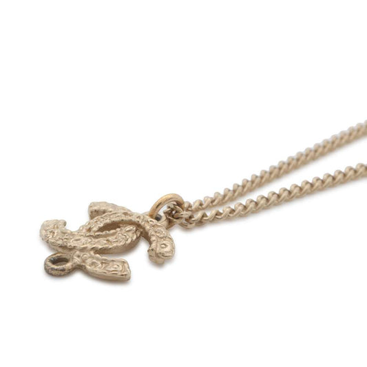 CHANEL CC Logo Necklace Gold Metal