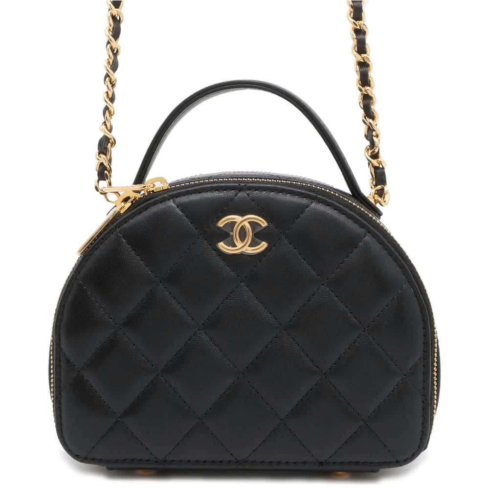 CHANEL Matelasse  ChainShoulder Bag Black AP3088 Lambskin