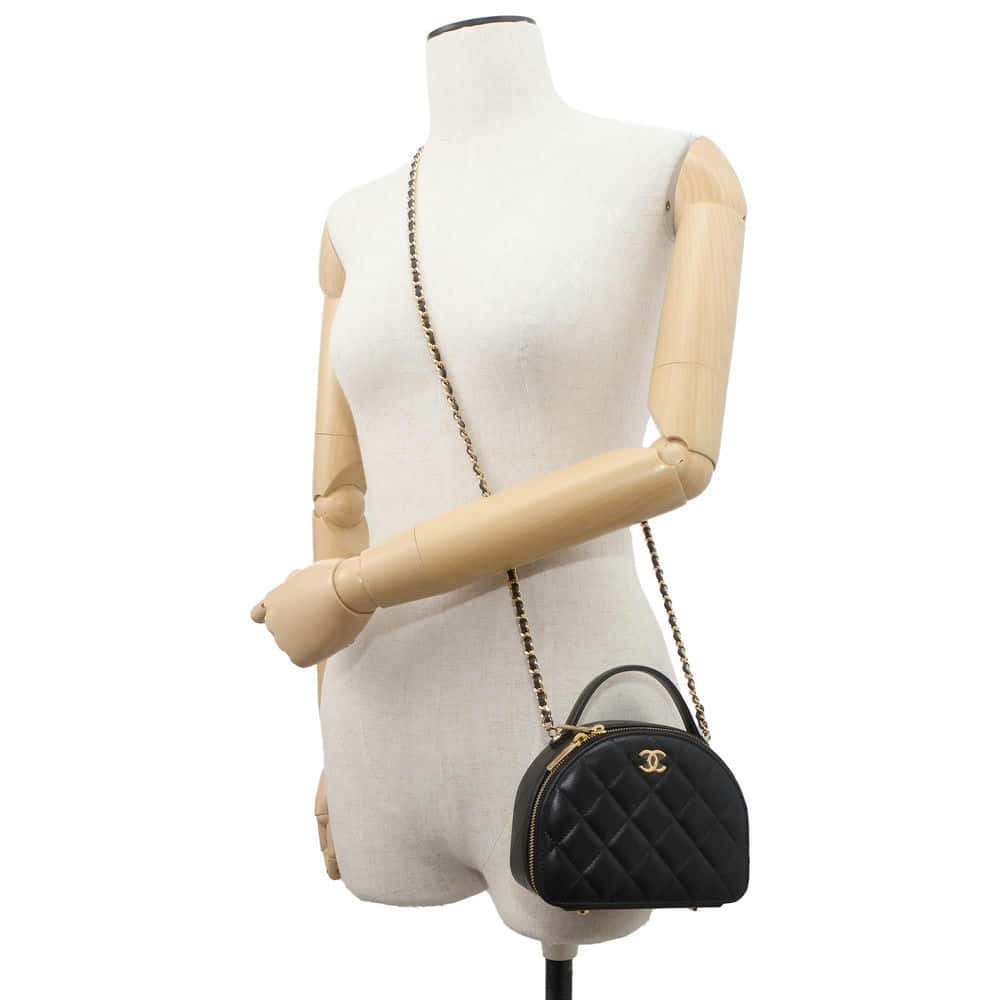 CHANEL Matelasse  ChainShoulder Bag Black AP3088 Lambskin
