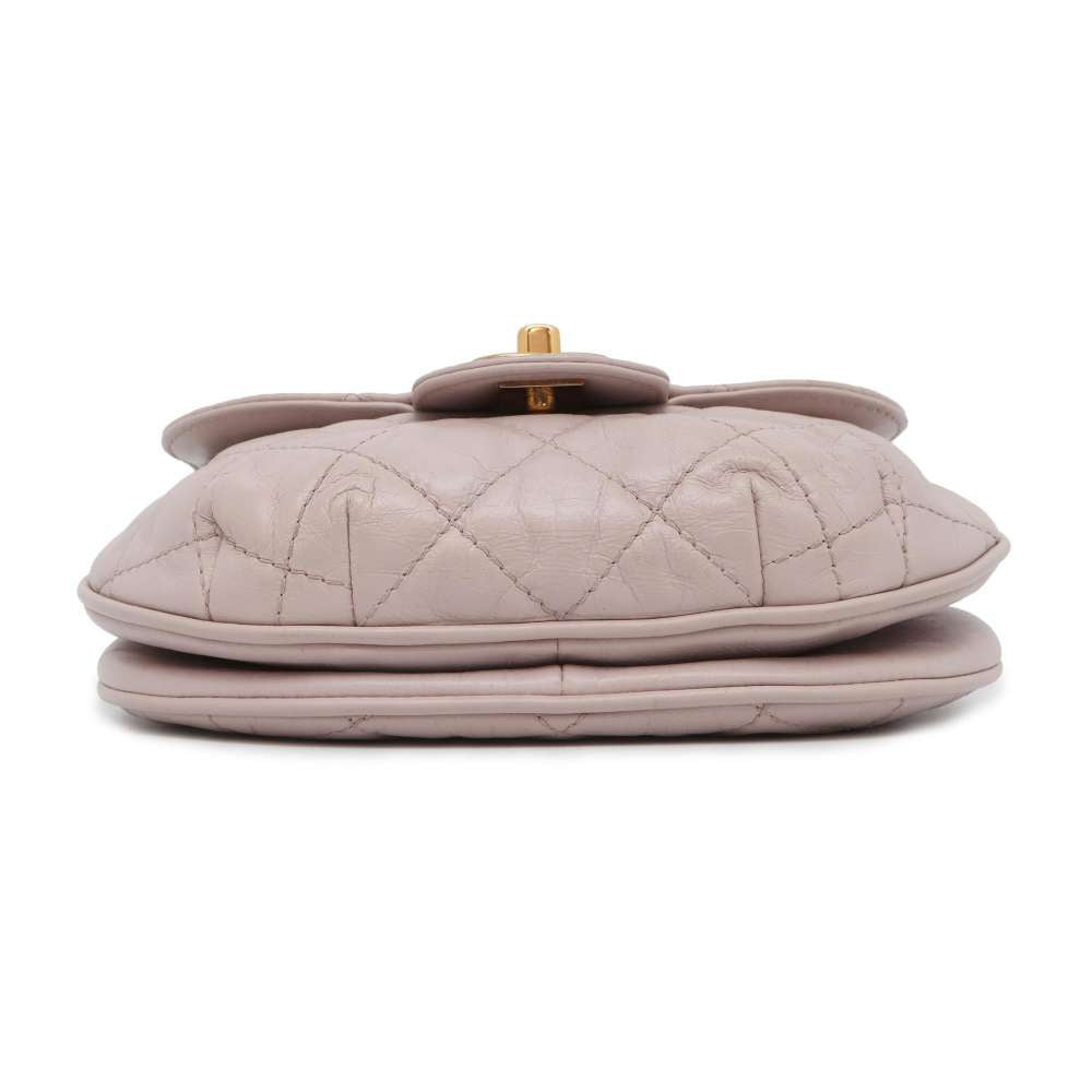 CHANEL Matelasse ChainShoulder Bag Purple A94759 Leather