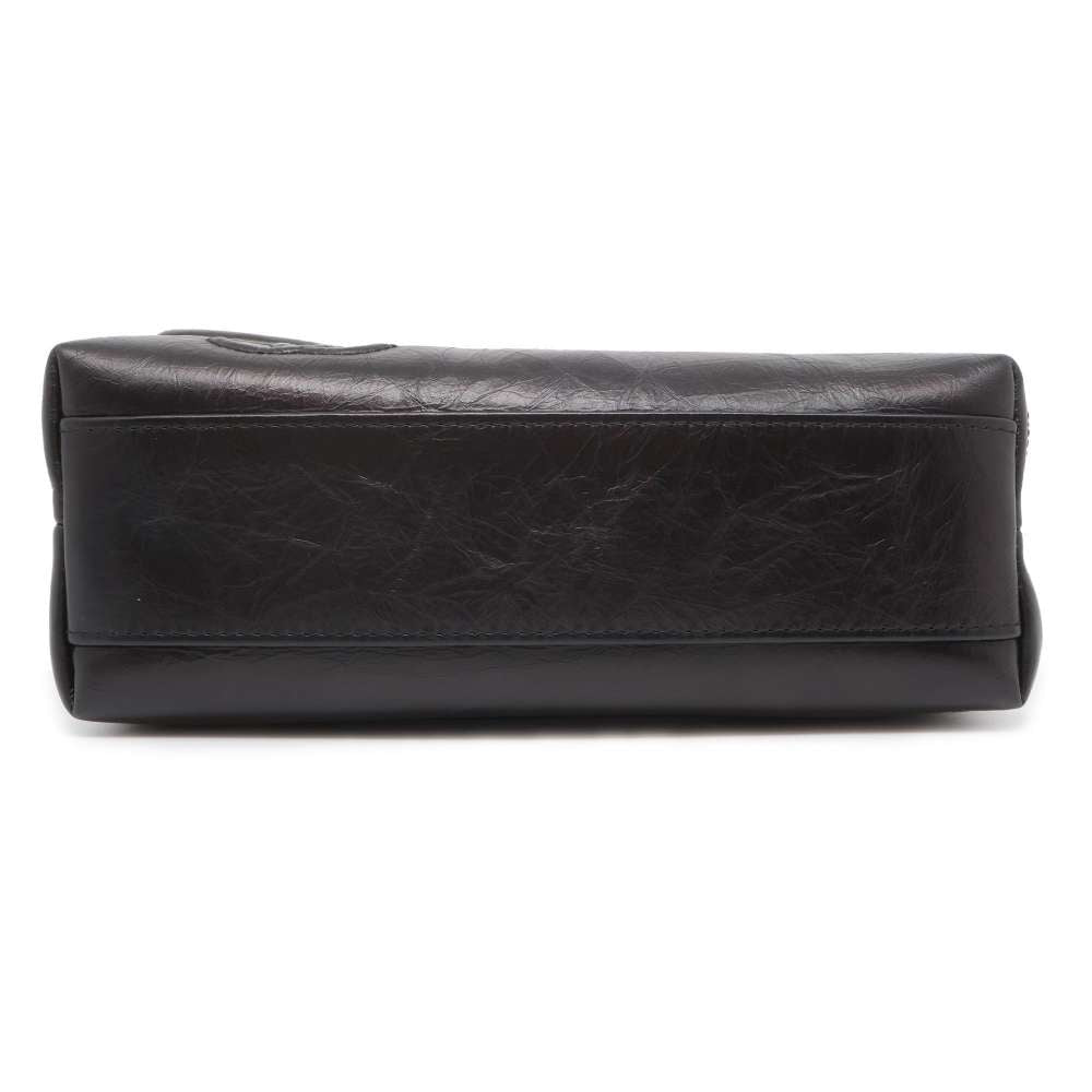 CHANEL Small Flap 2WAY Shoulder Bag Black AS2328 Crumple Calf Leather Size 20