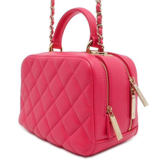 CHANEL Matelasse Double Zipper 2WAY Chain Shoulder Bag Pink A92238 Lambskin