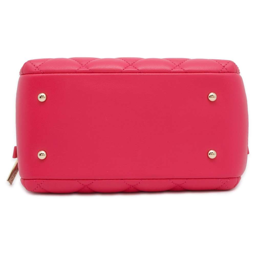 CHANEL Matelasse Double Zipper 2WAY Chain Shoulder Bag Pink A92238 Lambskin