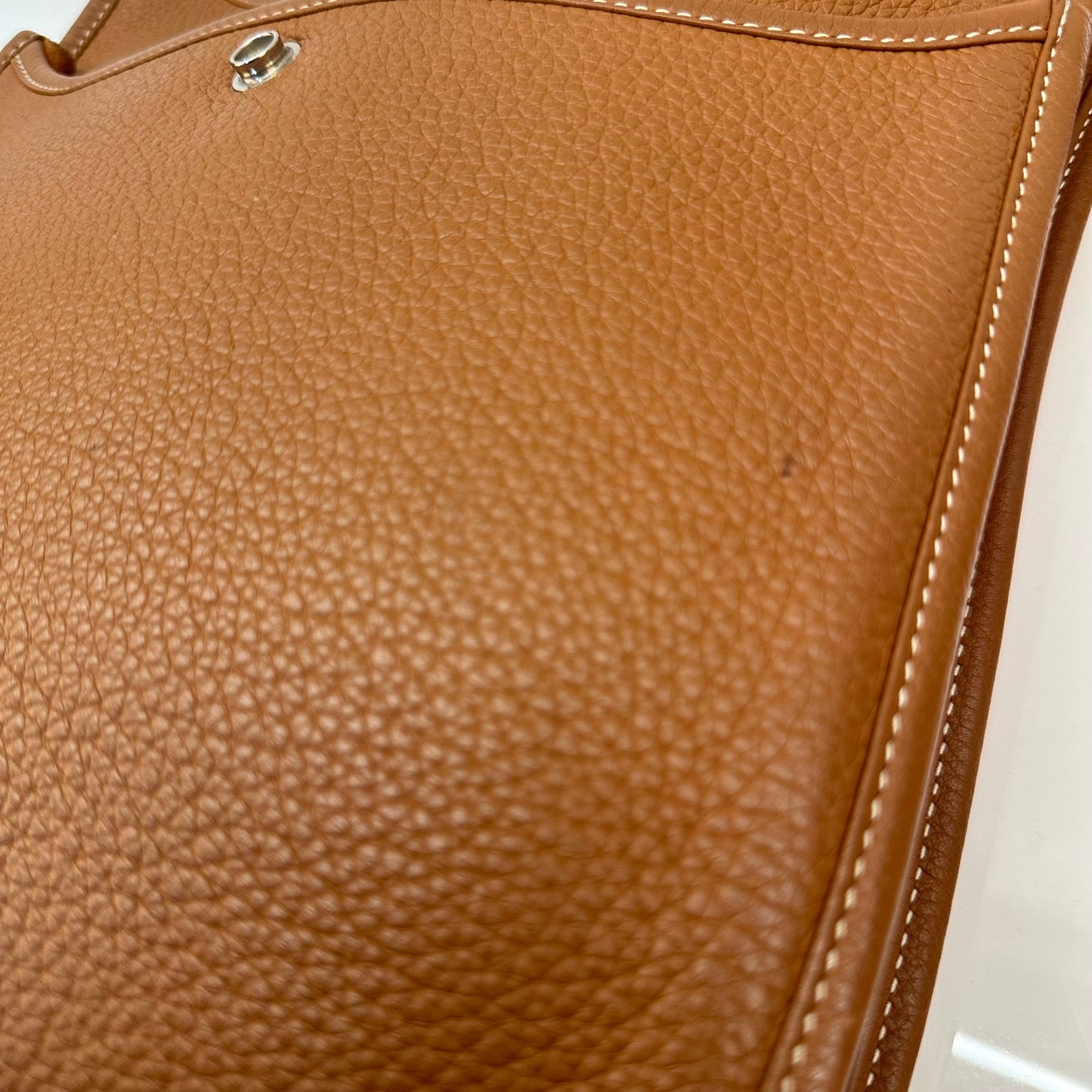 Hermes Evelyne II PM Tan Silver Hardware Bag