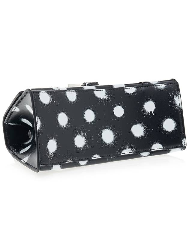 Luxury Balenciaga  Hourglass Small Polka Dot Leather Tote Bag Black
