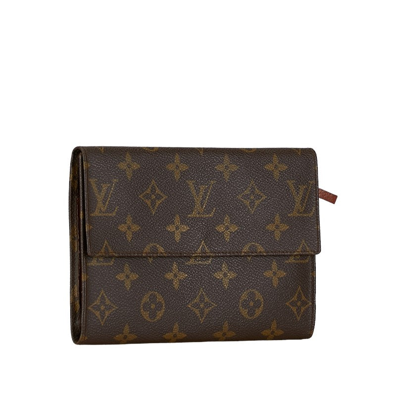 Louis Vuitton Monogram Pochette Passport Long Wallet Brown PVC Leather  Louis Vuitton