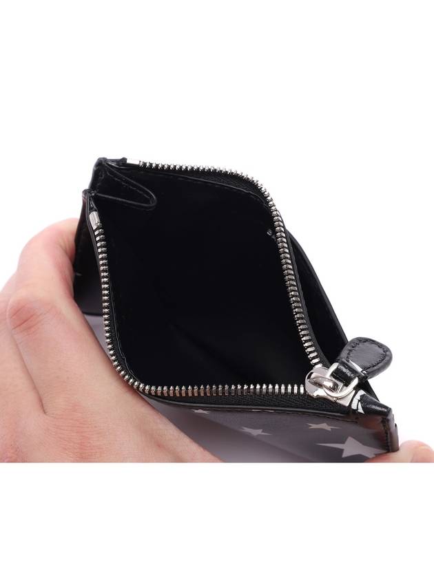 Luxury Balenciaga  Stars And Moon Print Card Wallet Black