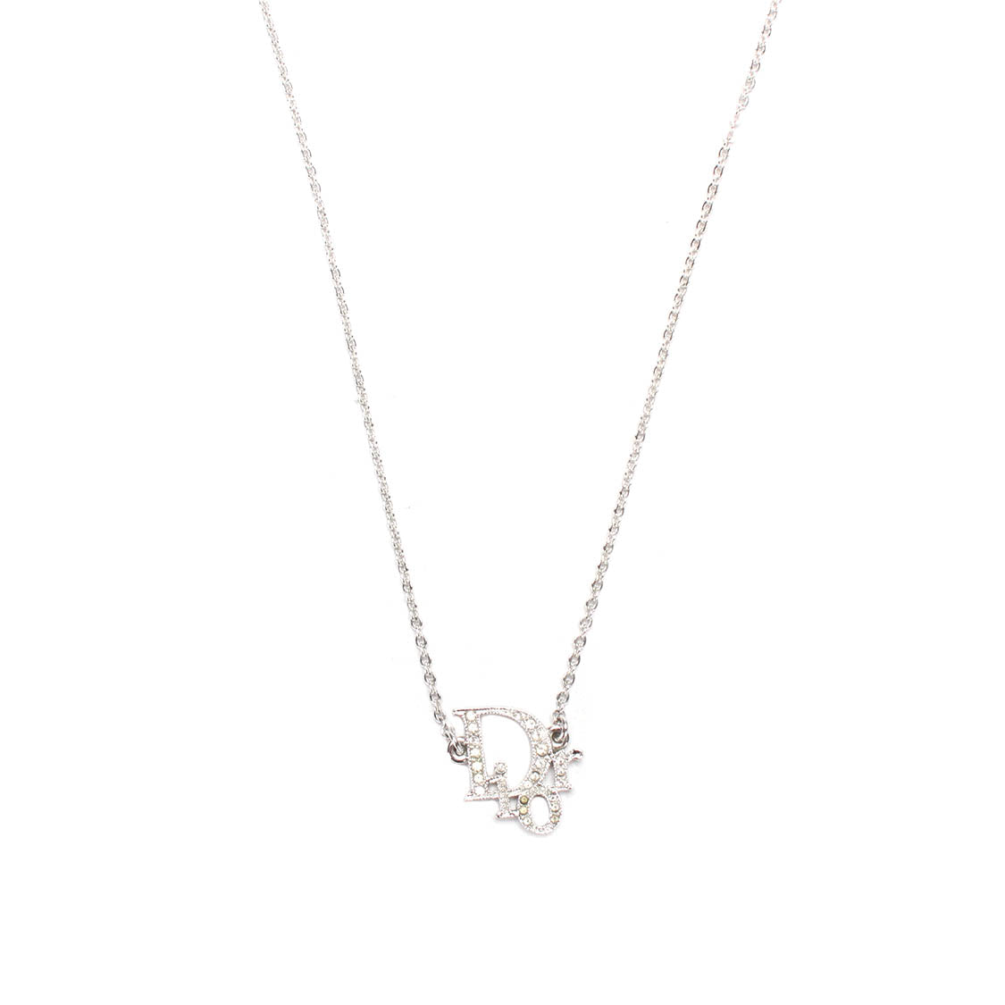 Crystal Logo Pendant Necklace