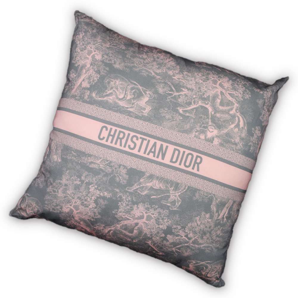 Dior Cushion Toile de Jouy Extra Large Pink/Gray HYP02RJD0U Polyester87% Acryl13% Size DiameterApproximately28"