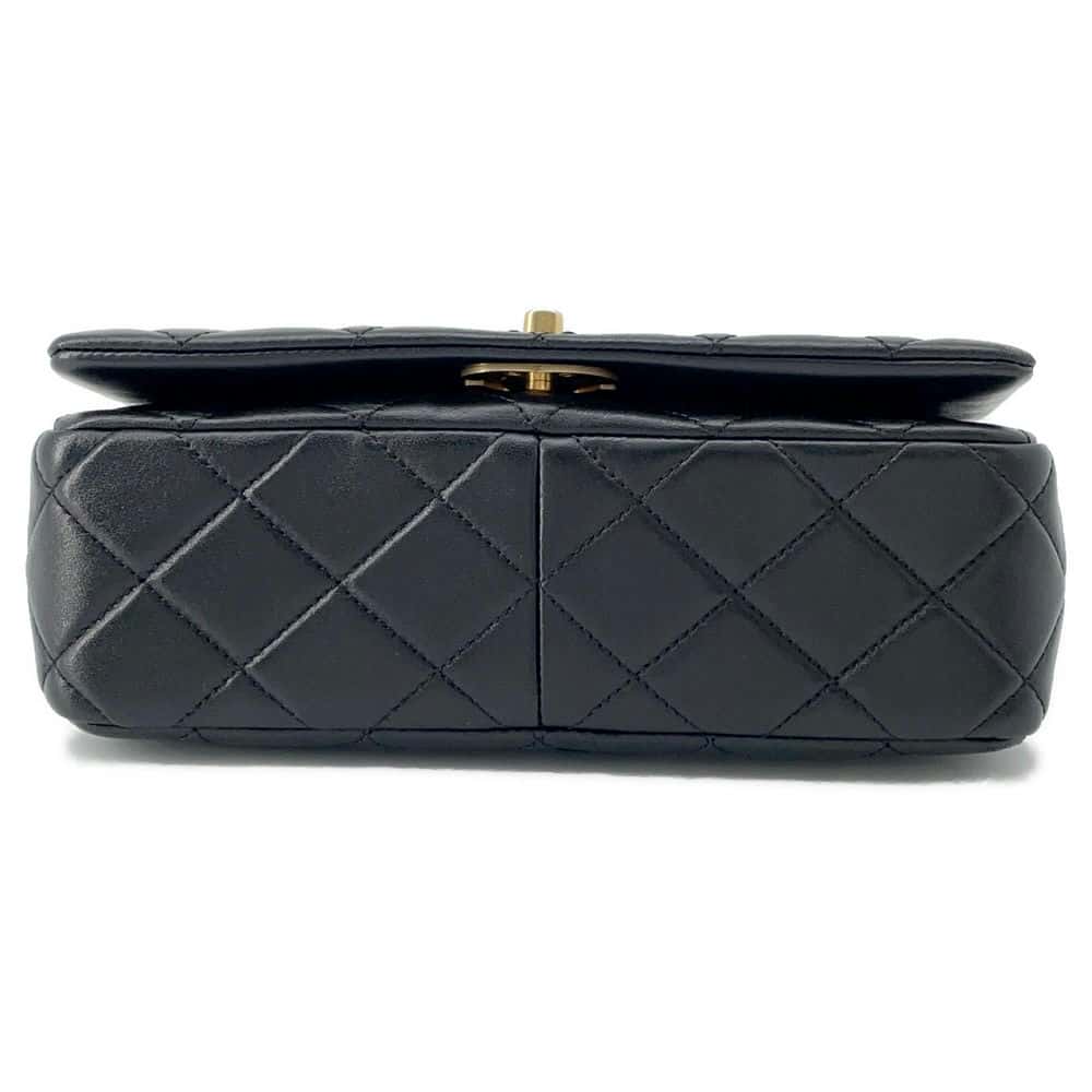 CHANEL Matelasse ChainShoulder Bag Black AS4780B Lambskin Size 23