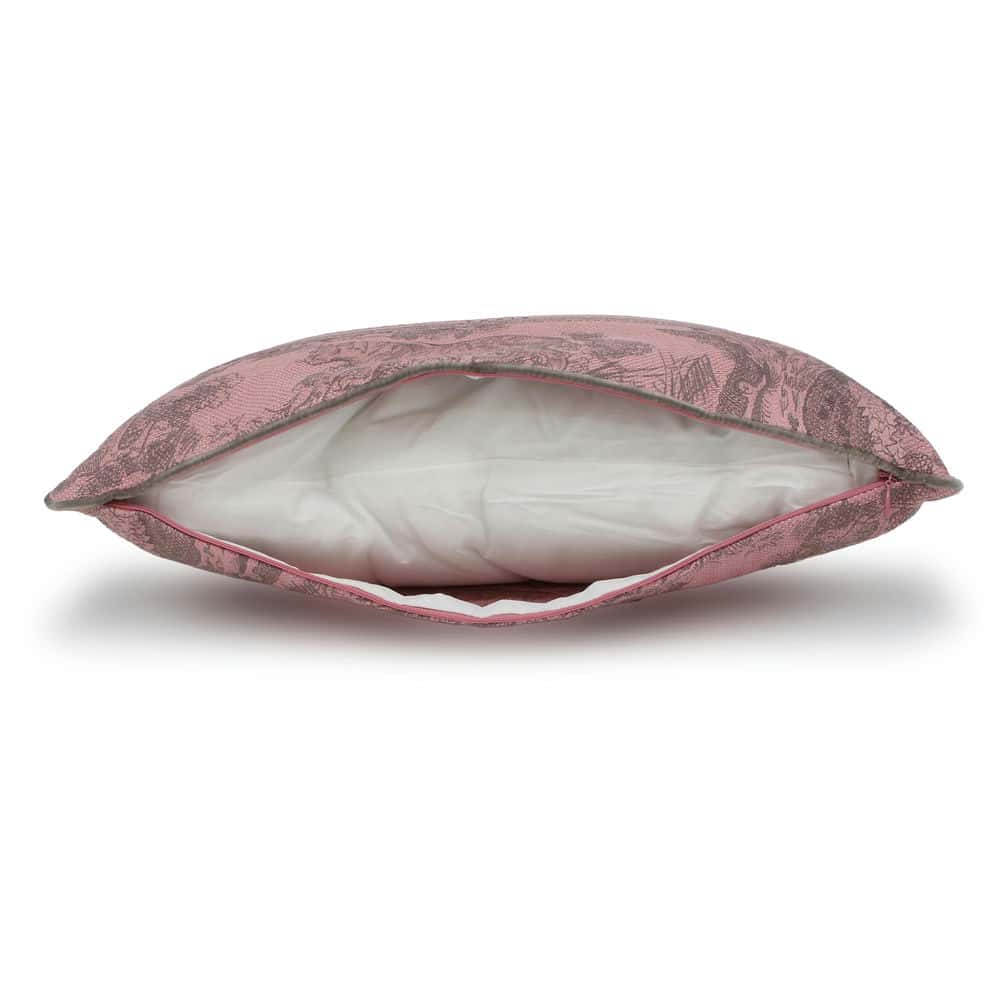 Dior Rectangular Toile de Jouy Cushion Pink/Gray HYP02POM3U Polyester 70% Cotton 25% Polyethylene 5%