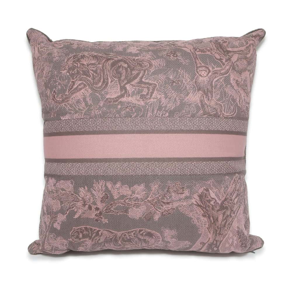 Dior Square Toile de Jouy Cushion Pink HYP02PPO1U Polyester 70% Cotton 25% Polyethylene 5%