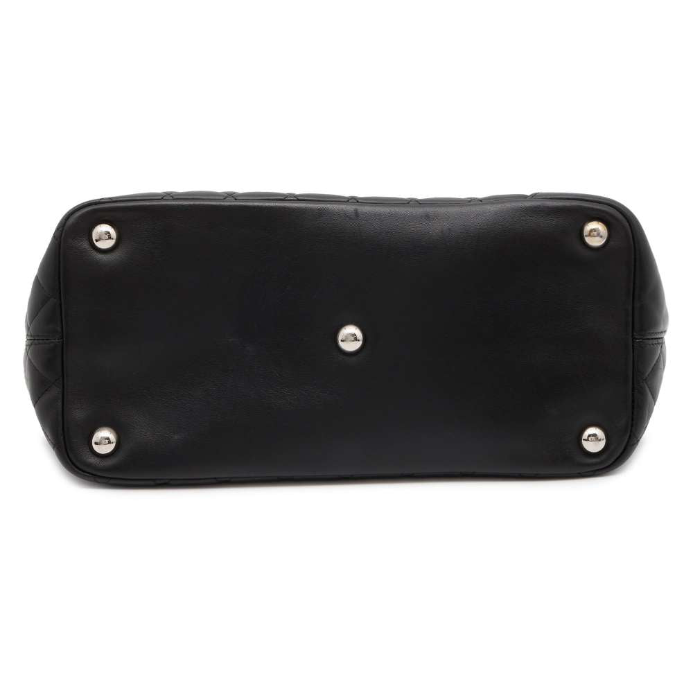 CHANEL Cambon line Tote Bag Black A25169 Leather Size Large