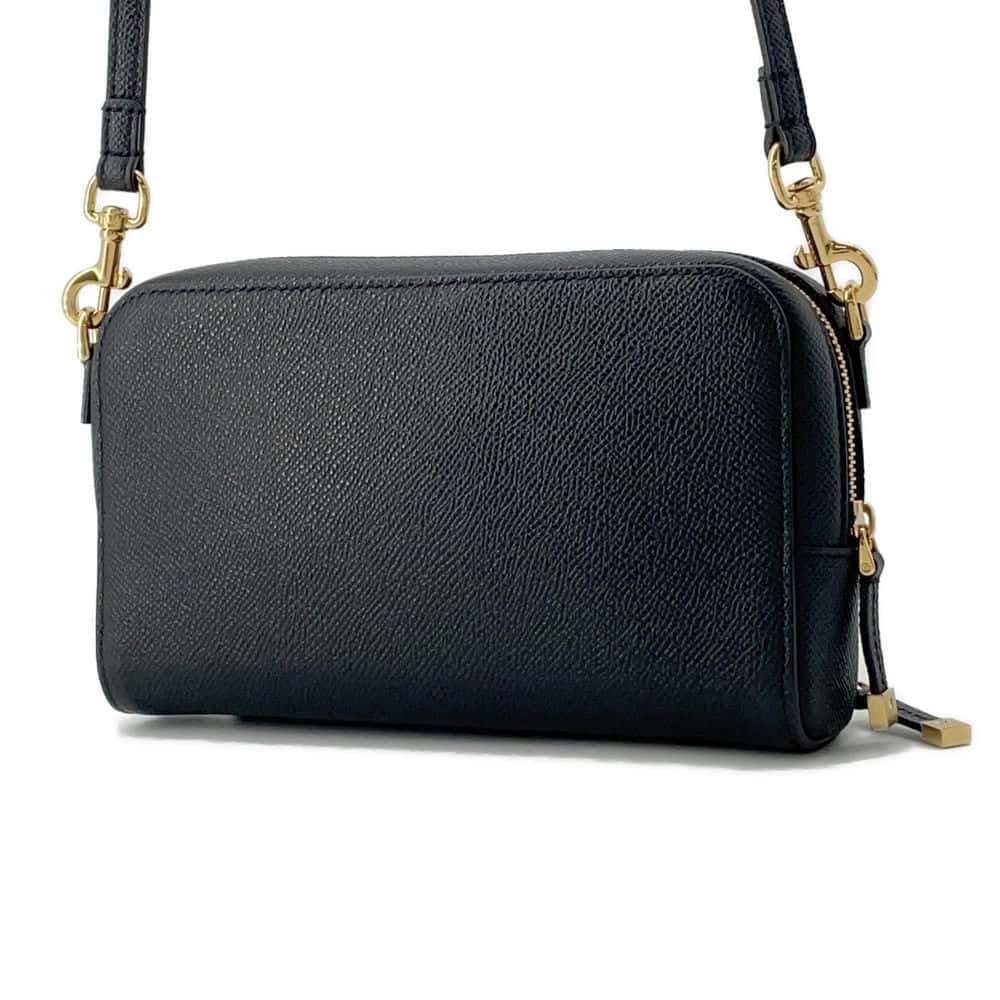Dior Karo Double Pouch Shoulder Bag Black S7431UBAE Leather
